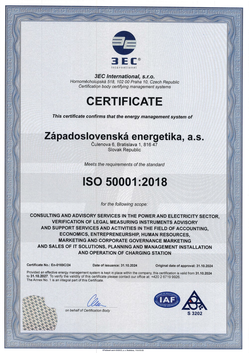 Certificate