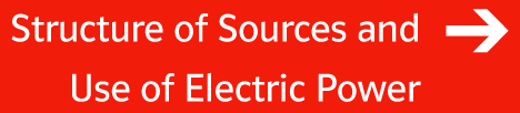 Structure of Sources and Use of Electric Power